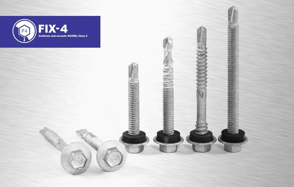 สกรูเมทัลชีท Fix-4 Class 4 ทนกัดกร่อนและสารเคมี