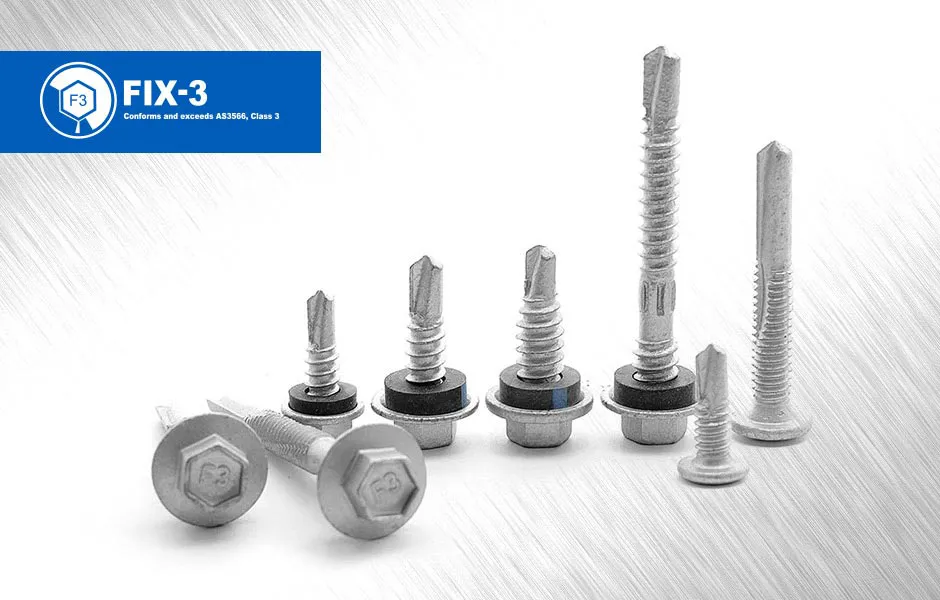 สกรูเมทัลชีท Fix-3 Class 3 รับประกันกันสนิม 20 ปี